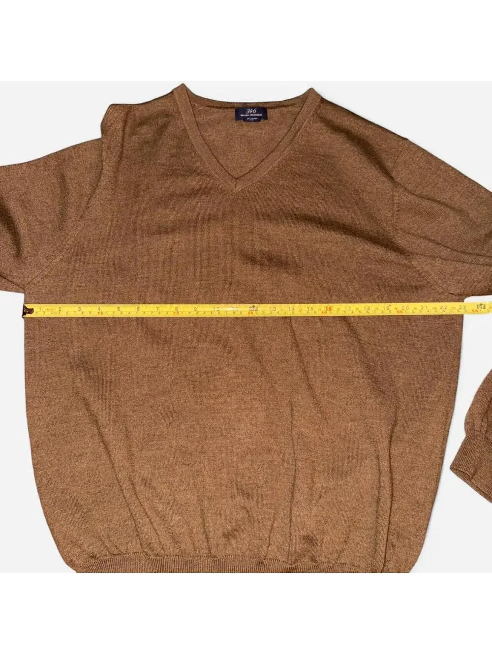 Brooks Brothers Men's brown merino wool blend sweater sz XL quiet luxury preppy